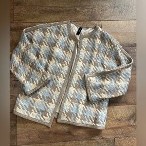 Beautiful Marc Cain leather woven jacket!!